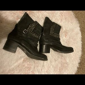 Vince Camuto Donato leather studded heeled boots